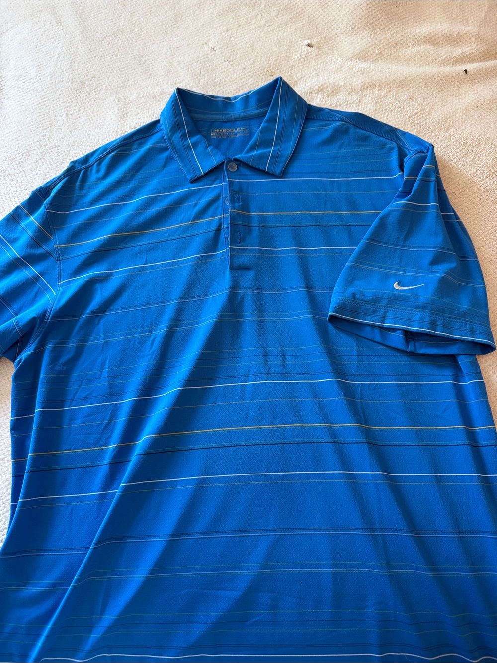 Nike Men’s Royal Blue Striped Golf Polo